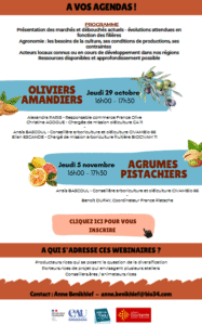 Webinaires « Se diversifier vers l&rsquo;arboriculture bio » – Octobre 2026